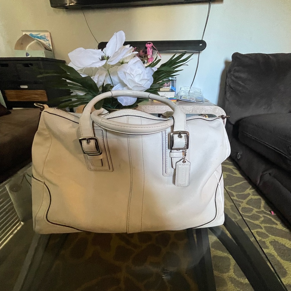 Vintage White Coach bag